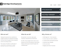 Tablet Screenshot of oakridgedevelopments.com